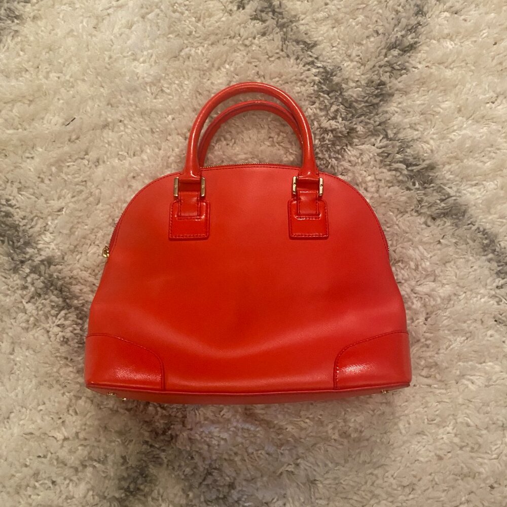 TORY BURCH Robinson Dome Meghan Maven Saffiano Leather SATCHEL Crossbody - Picture 2 of 9